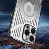 For iPhone 16 Pro Max Case Back Hollow Heat Dissipation Aluminum Alloy Phone Cover