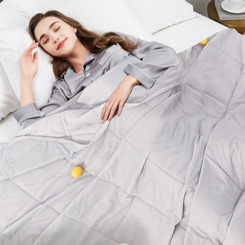 Comfortable Cool Blanket 3Layer Cooling Sleep Blanket for Optimals Nighttime Temperature Control Cooling Quilts