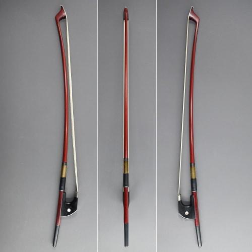 VINGOBOW German Double Bass Bow, Advanced, 1/2 Size, Pernambuco, Performance