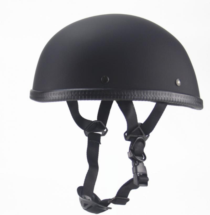 

M/L/XL Винтажный мотоциклетный круизерский шлем, полулицевой немецкий шлем, мотоциклетный шлем, яркий черный, автомобильный стиль DOT