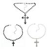 Gothic Cross Necklaces Imitation Pearls Choker Party Accessories Gift for Women