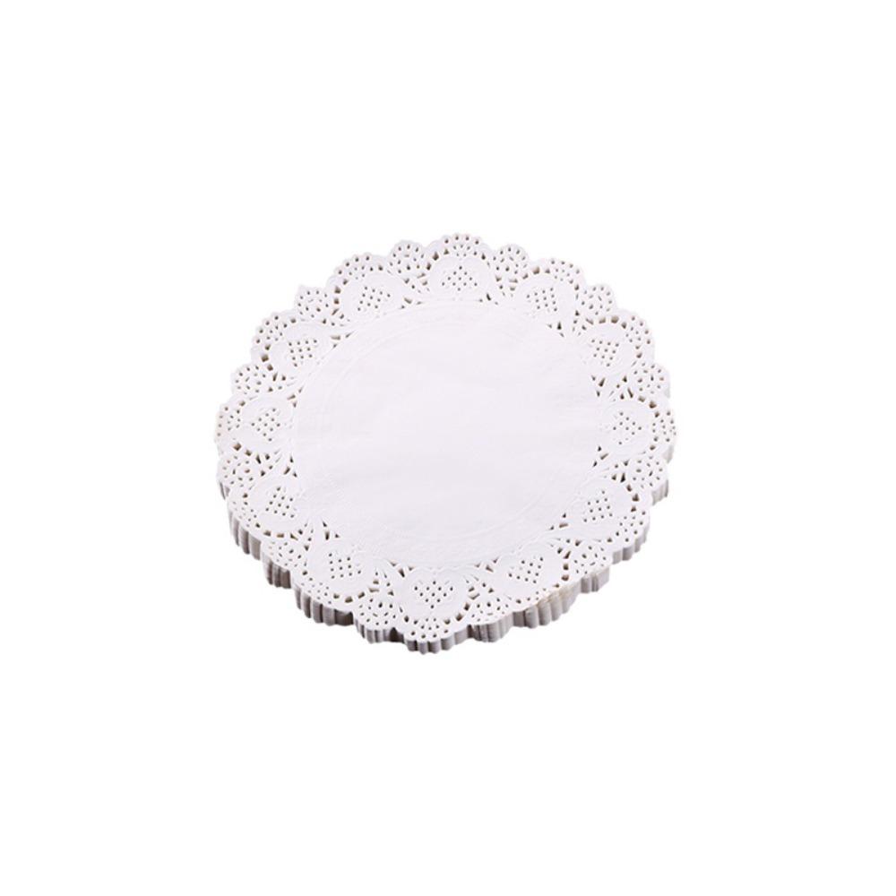 140Pcs/Bag Disposable Floral Base Paper Convenient Fried Food Mat Paper Dessert Mat Paper  Kitchen