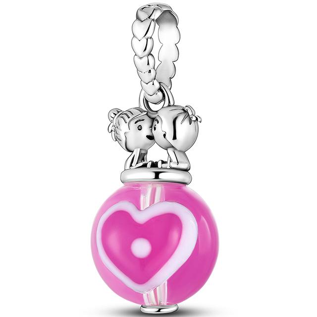 925 Silver Heart Silver Series Pendant Charm Beads Fit Original Bracelet Necklace For Women Diy Making Jewelry Gift