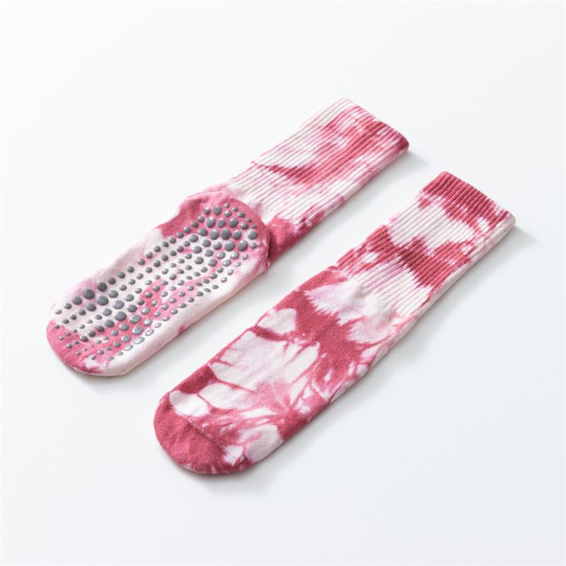 Neue Herbst- und Winterserie mit Batik-Ahornblatt-Motiv, Yoga-Socken, Verdickt, Anti-Rutsch, Fitness-Boden-Socken