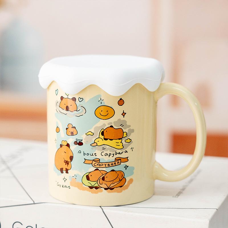 Korean Cute Cartoon Mug Ins High Value Water Cup Summer Student Water Cup Best Friend Couple Gift