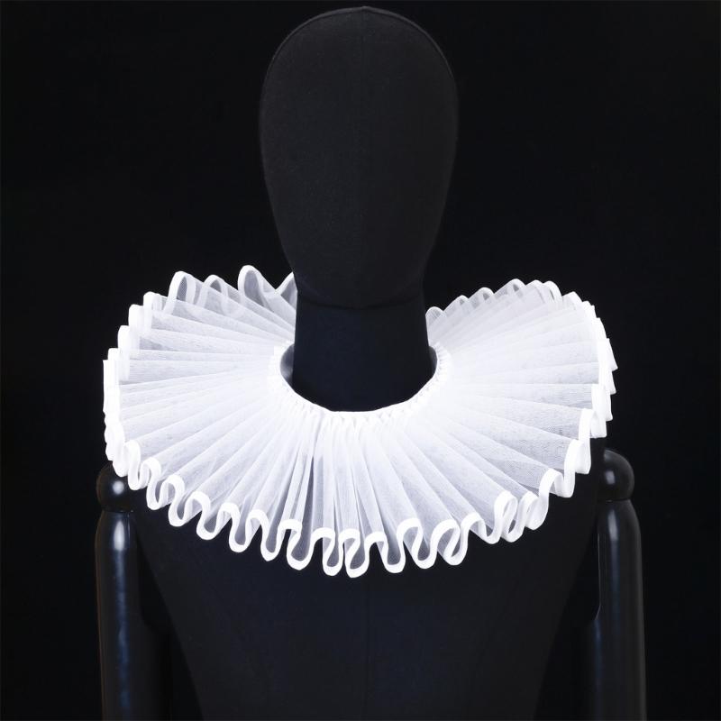 Colletto Arricciato Retrò Cravatta Cosplay per Ragazze Colletto Vittoriano Risvolto Cosplay Medievale Cravatta Colletto Arricciato Vittoriano