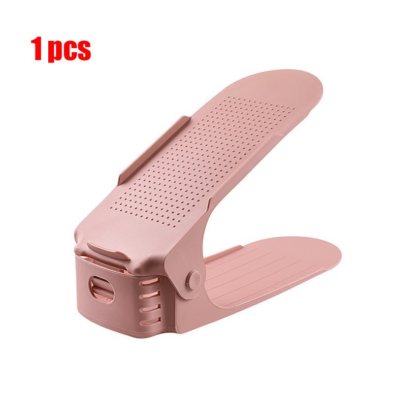 

1/5/10 шт. Регульована полиця для зберігання взуття Пластикова креативна полиця для зберігання взуття Домашній органайзер для зберігання для під’їзду, коридору, вітальні, спальні 1pcs рожевий