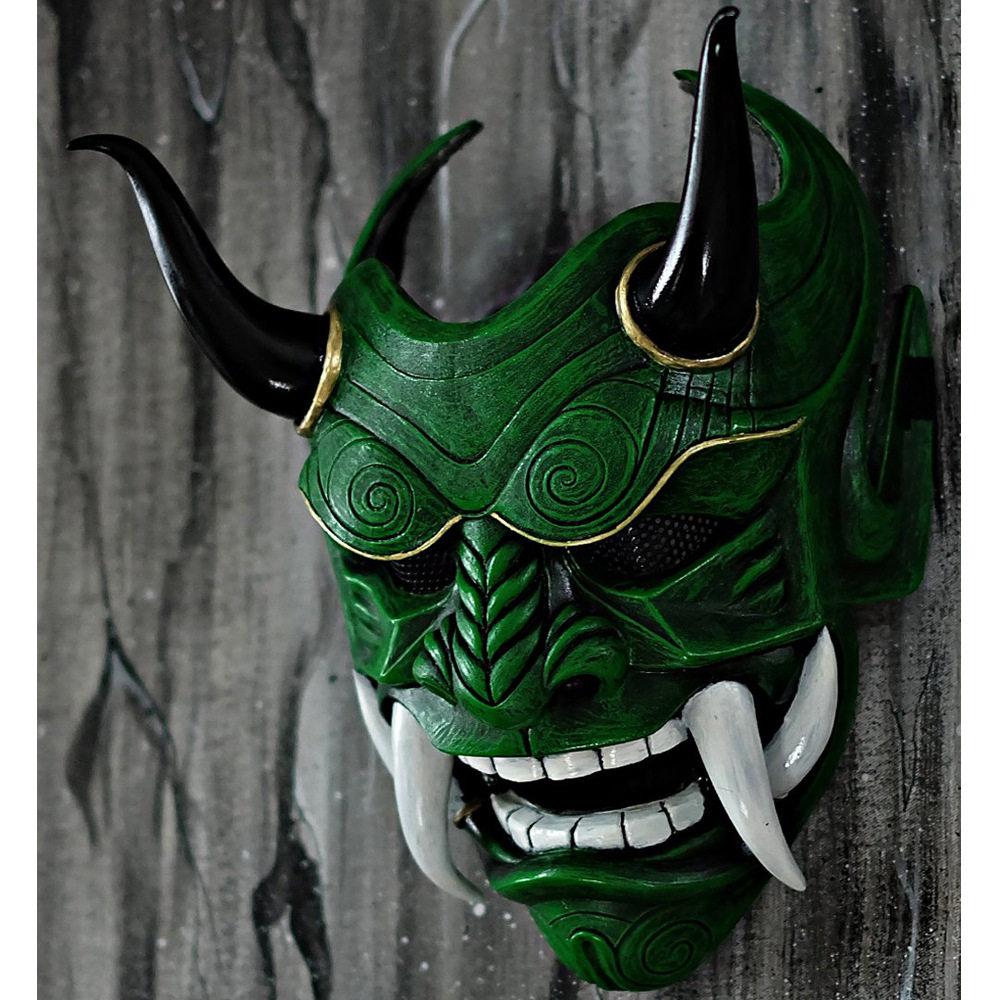 Resin Red Prajnaparamita Mask Cosplay Hannya Drama Noh Mask Halloween Ball Surrounding Ghost Face Cosplay Prop