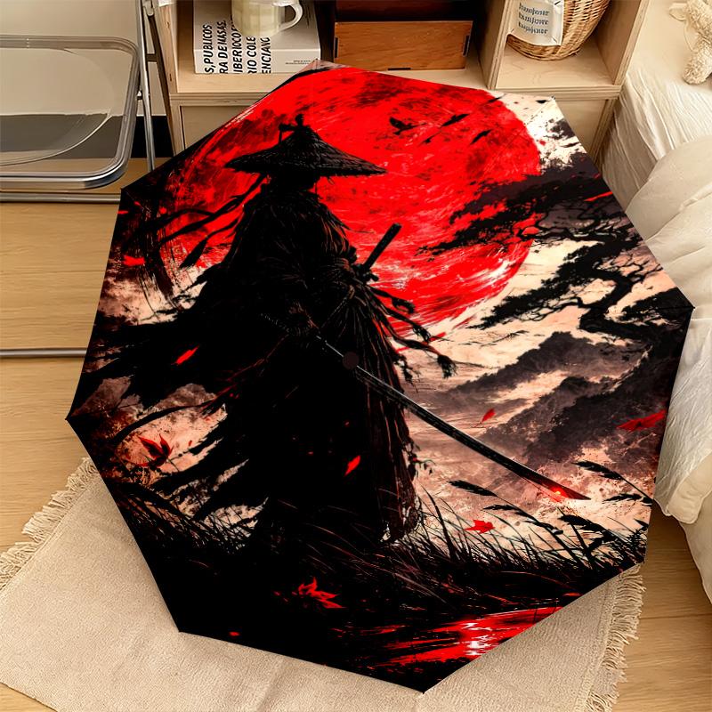 1PC Samurai  Automatic Umbrella - Suitable Travel Outdoor Portable Umbrella Birthday Gift Daily Essentials