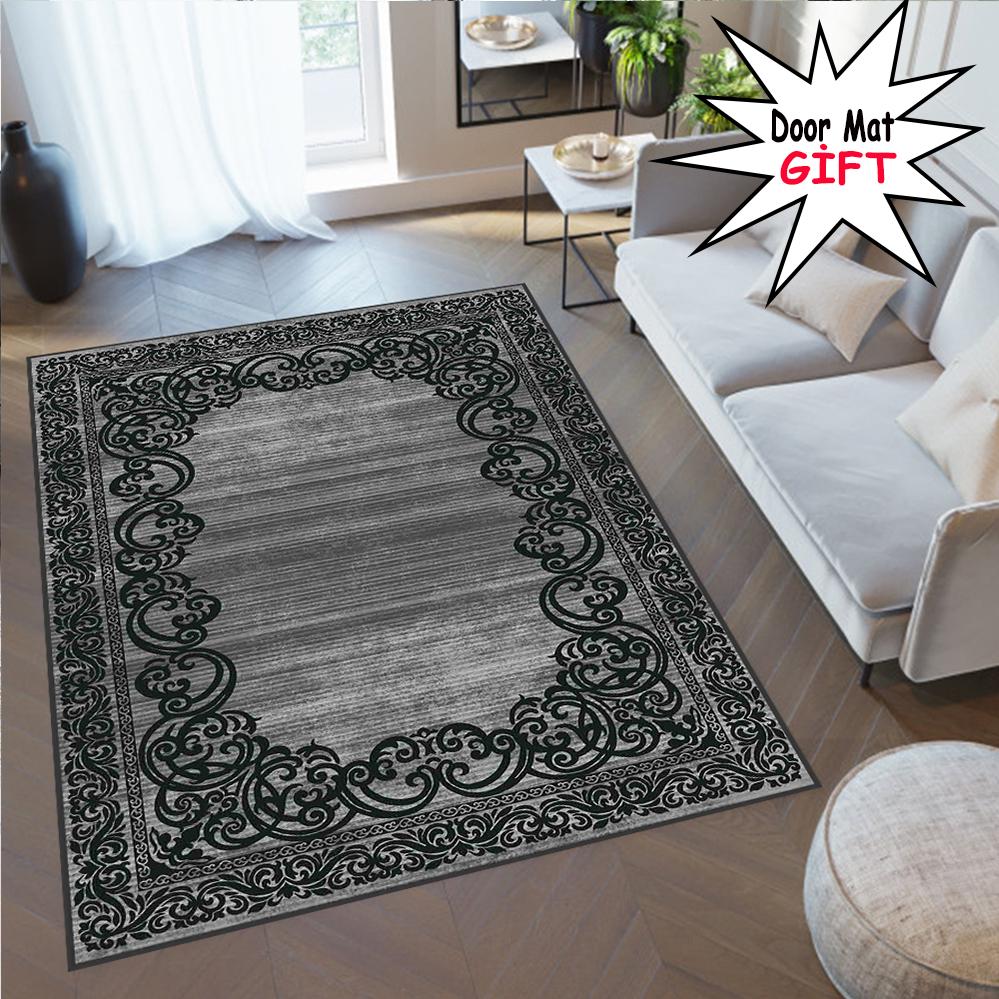 Rovigo Home Цифровая печать Моющийся нескользящий напольный ковер для гостиной RVGHOME0330