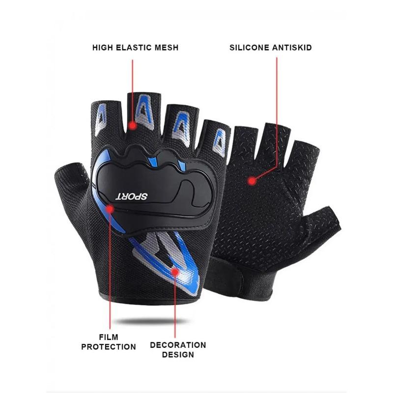Biking Gloves Half Finger Breathable MTB Bicycle Gloves Non-slip Motorcycle Glove Men and Women Outdoor Use Tactical Guantes Mittens