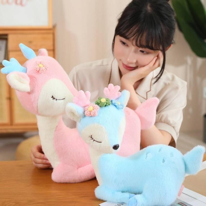 Adorable Plush Deer Toy Soft And Fresh Summer Doll Unique Gift For Girls Kids