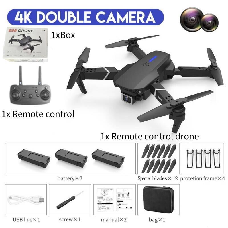 E88 Pro 4k Dual-Kamera Faltbare Drohne Fernbedienung Quadcopter Mit Handheld-Geschenkbox