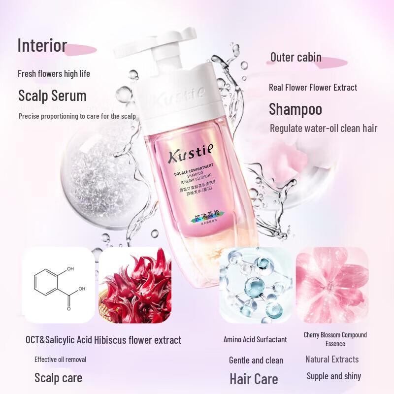 KOSÉ Cosmeport Cherry Blossom Double Chamber Shampoo & Conditioner Set