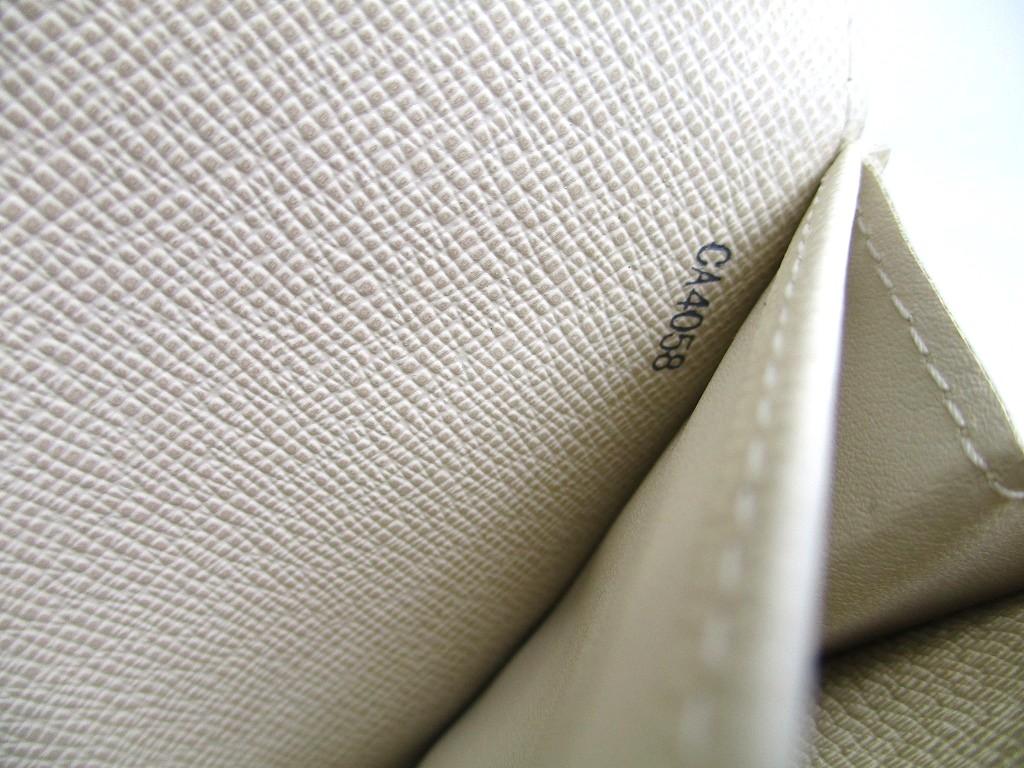 Authentic LOUIS VUITTON Damier Azur White Leather Flap Wallet Purse Sarah #a914  Refurbished