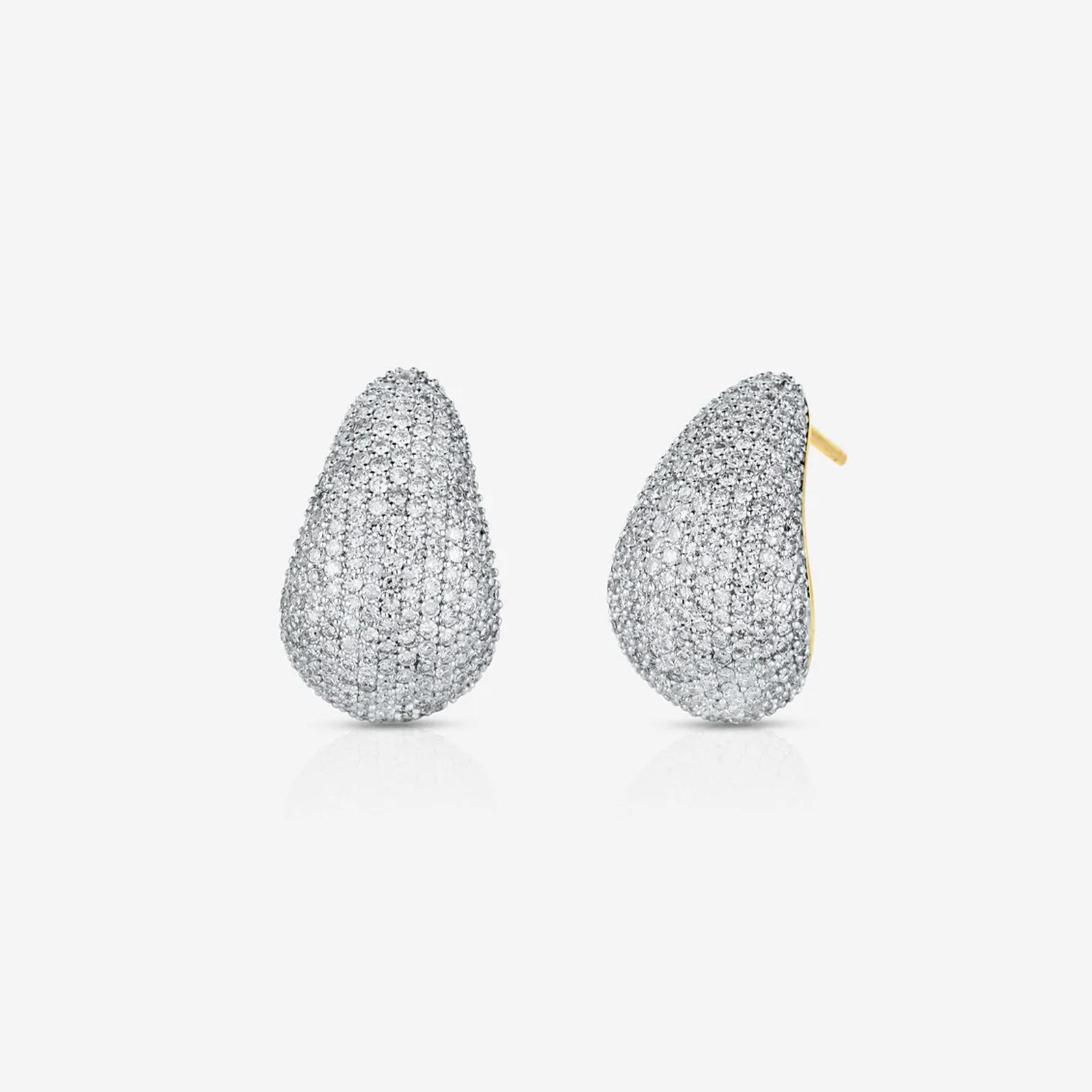 

DPLAOPA 925 Silver Gold Chunky Stud Earring Drop Piercing Pendientes Fashion Luxury Fine Party Jewelry золотой