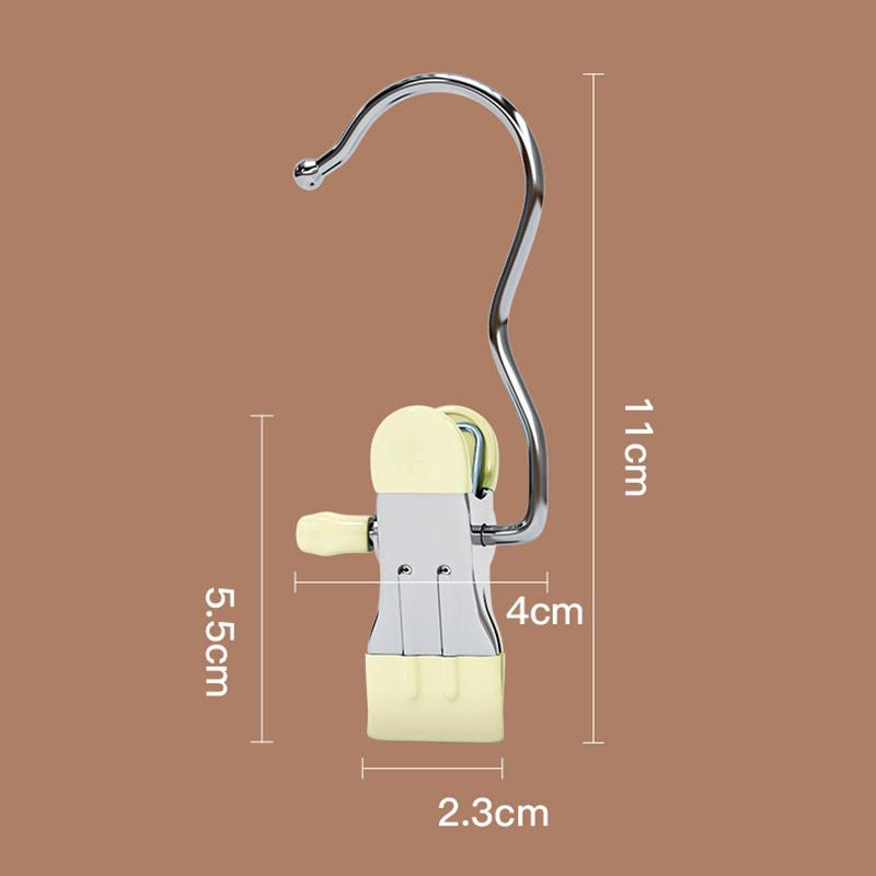 Portable Boot Hanger for Closet, Laundry Hooks with Clips, Boot Holder, Hanging Clips, Portable Multifunctional Hangers Single