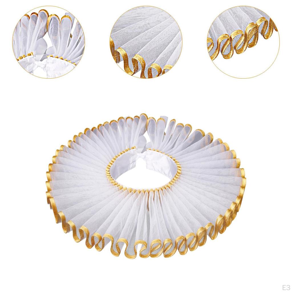 Abnehmbare Rüschenkragen im elisabethanischen Stil für Foto-Requisiten