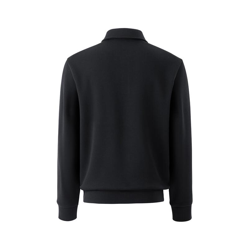 Giovanni Valentino Men's Fleece-Lined Polo Sweater