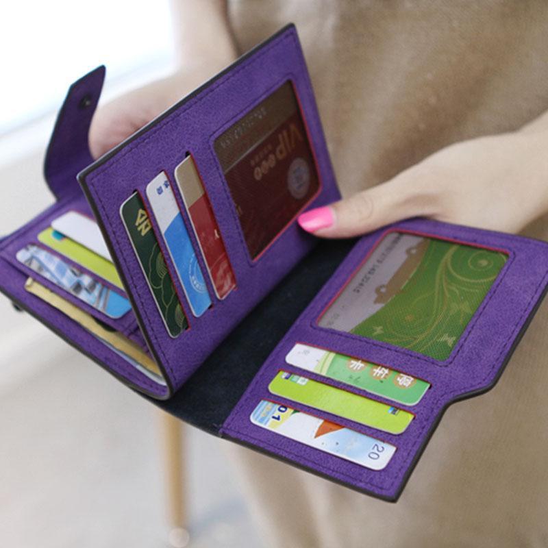 Yogodlns Dámská kabelka Mini Leather Grind Buckle Wallet Holder Card Holder Clutch Wallet Wallet