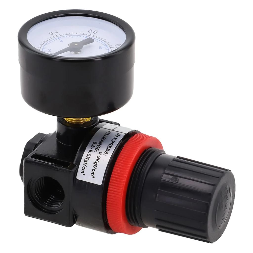 With Pressure Gauge Pressure Regulator Air Compressor 1/8" NPT Female Compressed Air Air Compressor 1/4NPT Por