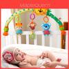 Baby Plush Car Seat Toy Clips With Rattles For Infants And Toddlers