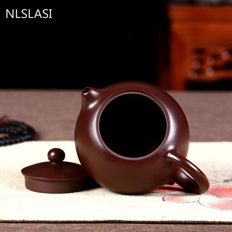 Large Capacity 320ml Yixing Purple Clay Tea Pot Classic Xishi Teapots Beauty Kettle Raw Ore Handmade Boutique Tea Set Drinkware