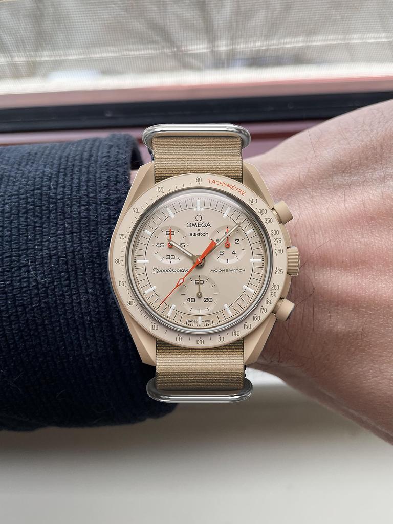 Bracelet de montre 20 mm pour Omega X Swatch Speedmaster MoonSwatch Remplacement facile Nylon Montre Unisexe [Ocdin] Bracelet NATO®, Bracelet, (Saturne/Jupiter)