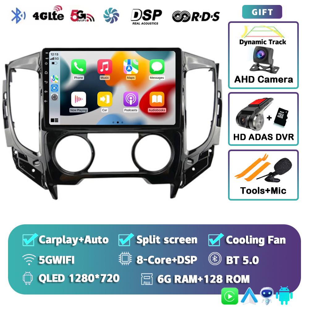 Android 14 Carplay Car Radio For Mitsubishi Pajero Sport 3 L200 5 Triton 3 2015 2016 2017 2018 2019 Multimedia Player GPS Stereo