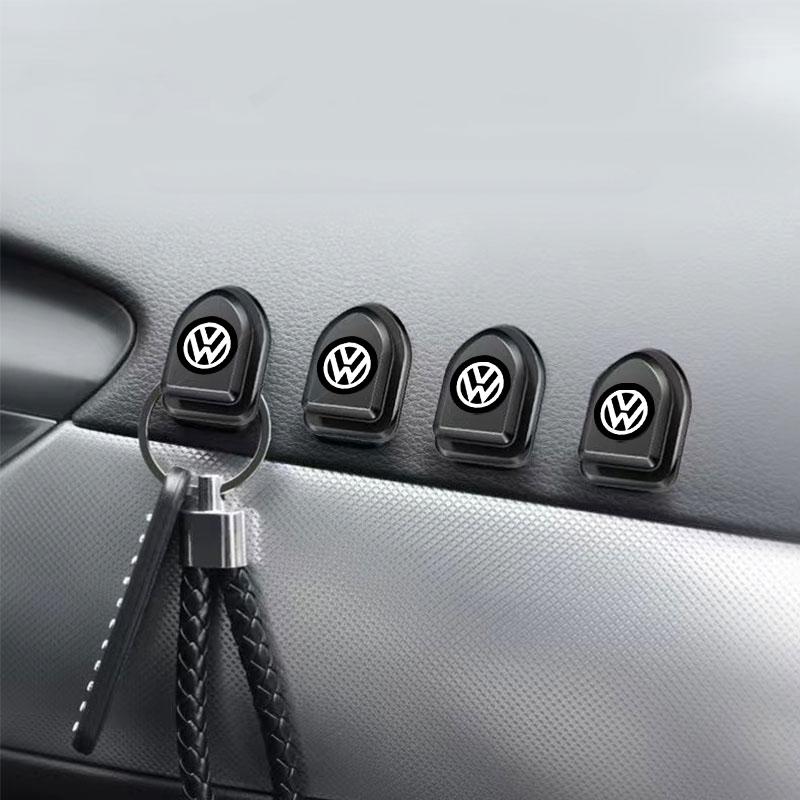 Mini Car Hooks Black Self Adhesive Invisible Hooks Interior Storage Holder For Volkswagen Magotan Sagitar Golf-4 5 6 7 Magotan Polaris Boracay MK7 MK6