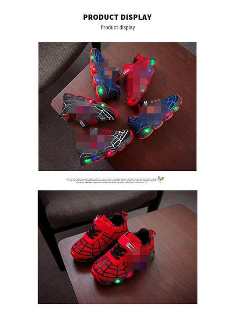 2025 Kids' LED Light-Up Sneakers: Flashing Mesh Running Shoes for Boys & Girls