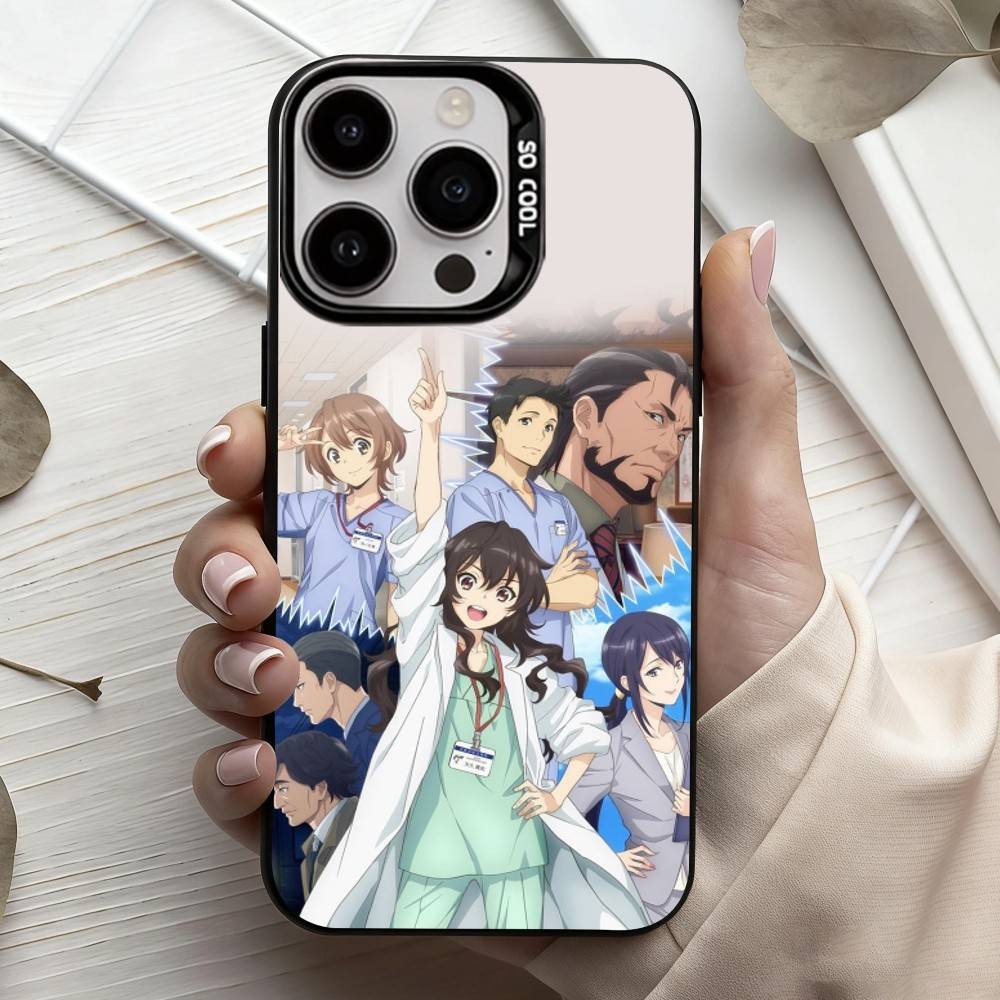 

Манга Амеку М.Д.. Чехол для телефона Доктор Детектив для iPhone 17, 16, 15, 14, 13, 12, 11 Plus, Pro Max, Конфетный, Посеребренный Внутренний Чехол iPhone17air