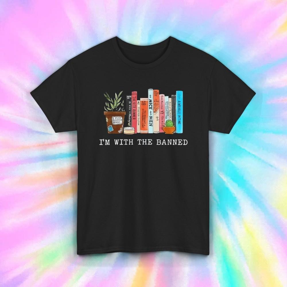 

Я с запрещенными футболка | Графическая футболка с запрещенными книгами | Цензура S-5XL 4XL