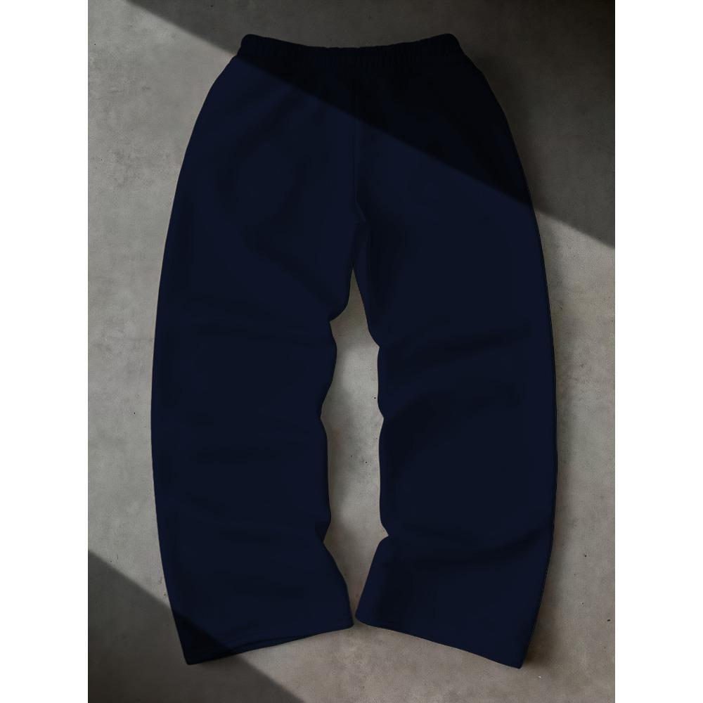 Pantalones Casuales de Pierna Recta Sakura Elements para Hombre de Primavera y Otoño Pantalones Deportivos Cómodos Pantalones de Pierna Ancha con Estampado de Letras Personalizado