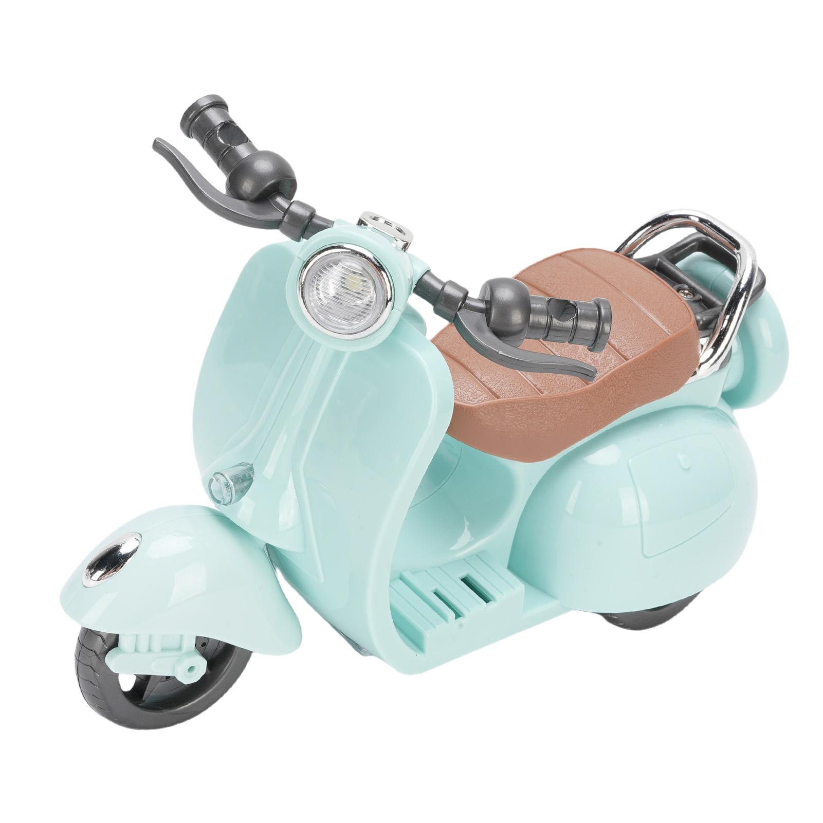 Electric Doll Scooter with Music Lights Rotating Doll Scooter Vehicles Toy Desktop Ornament