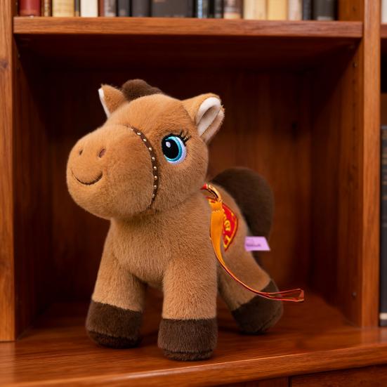Colorful Lucky Horse Plush Ornament Year of the Horse Zodiac Toy with PP Cotton Filling Festive Hanging Decor for Car & Bag Chinese New Year 2026 Gift