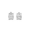Orecchini a lobo in zircone Shijia da 3 carati, colore bianco diamante, con chiusura a farfalla