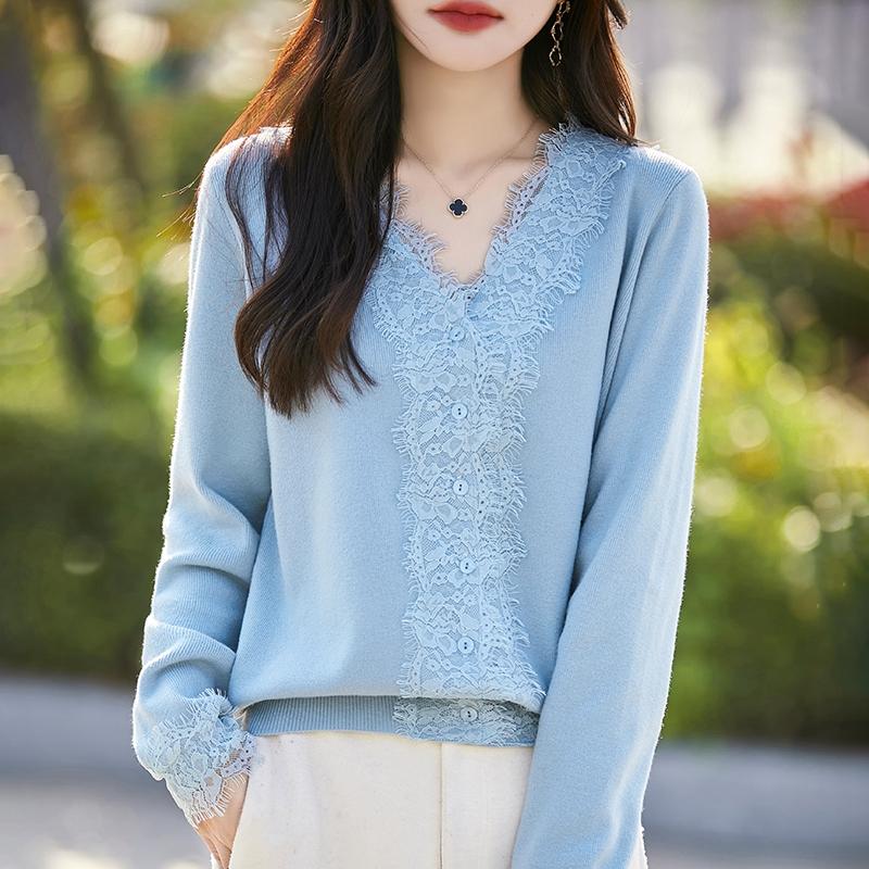 

Женский шерстяной свитер Qinghe кашемир 50% шелк 50% шерсть осенне-зимний шерстяной кардиган мягкий и теплый XL