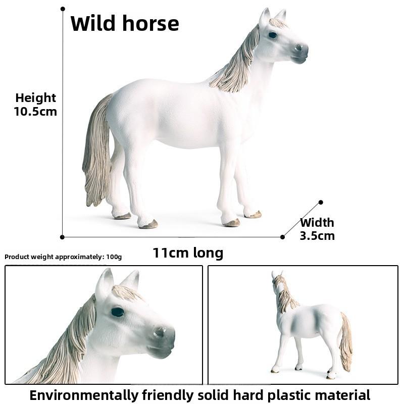 Wild Animal Model Kids Educational Toy Plastic Horse Figurine For Children Play