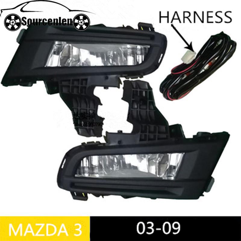 0709M3LHFL 0709M3RHFL Front Bumper Fog Light 12V 51W for Mazda 3 M3 Running Driving Lamp Foglights 0709M3-LHFL 0709M3-RHFL