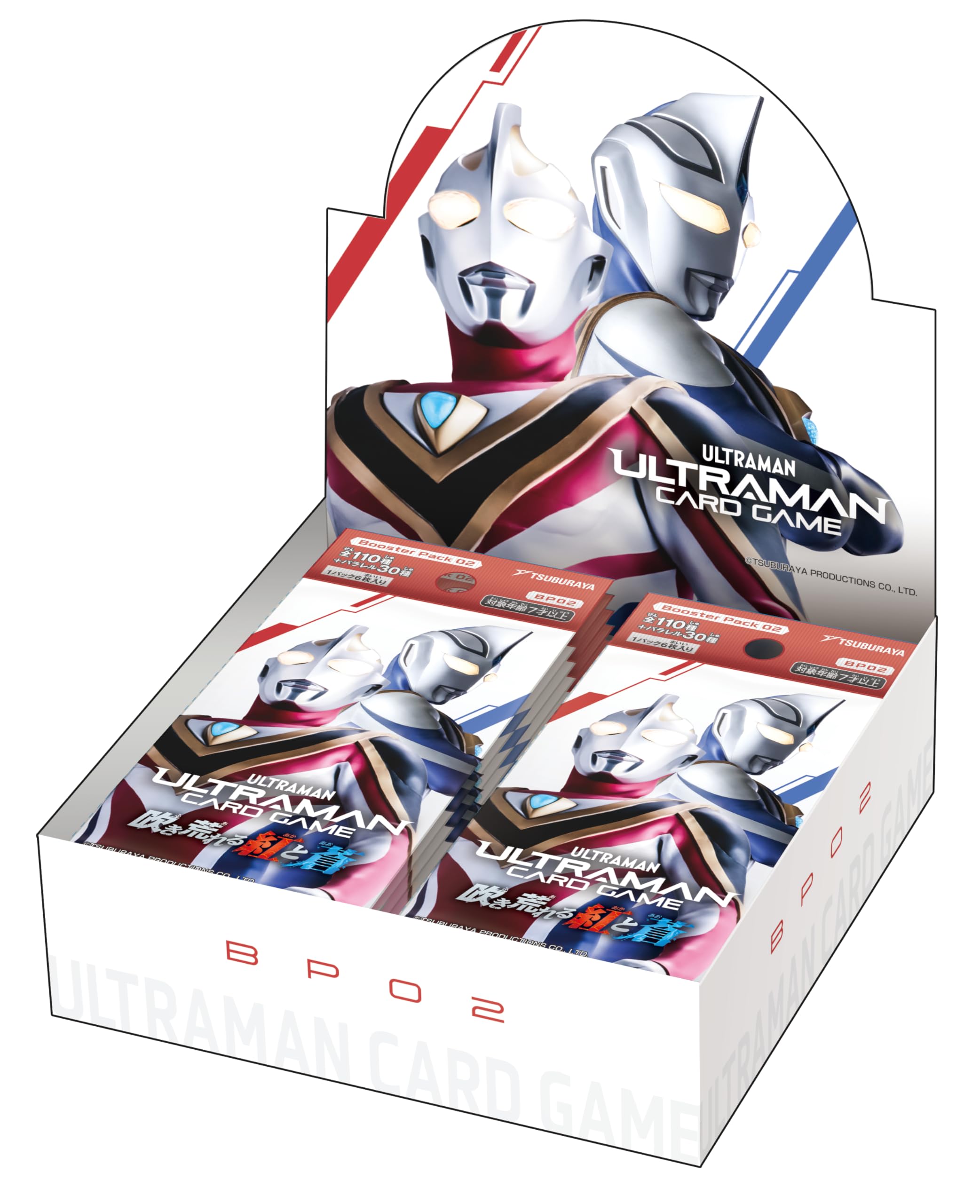 

Tsuburaya Productions Ultraman Card Game Booster Pack 02 Stormy Red and Blue 24 набори в комплекті (Цубурая) [BP02] (КОРОБКА)