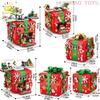 Non-Toxic Christmas Gift Surprise Mechanism Box Model Building Block Diy Elk Snowman Bricks Ornament Toys For Children Adult