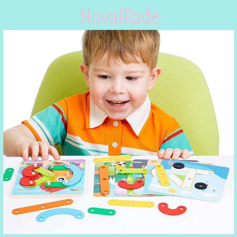 Wooden Puzzle Set For Kids Fun Shapes