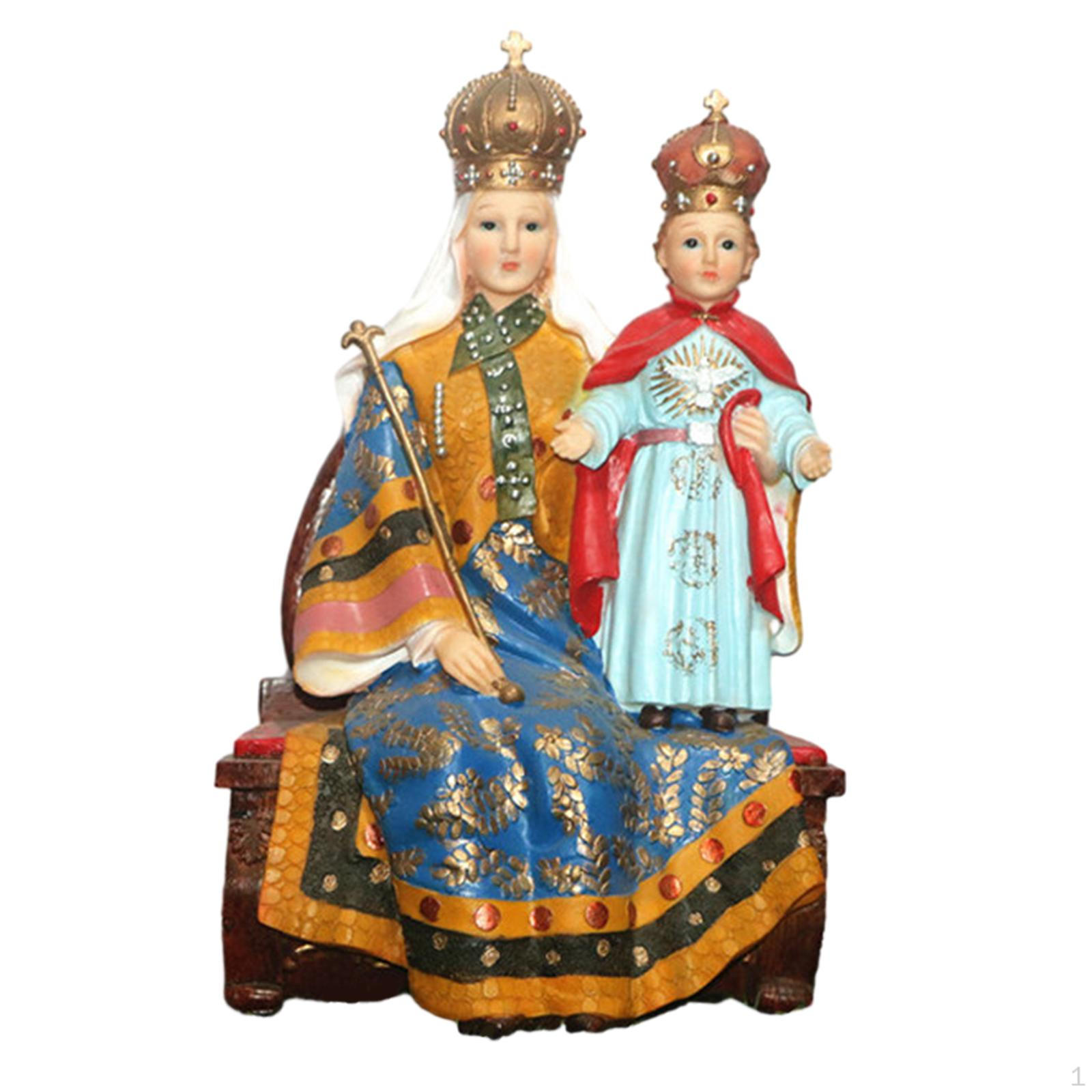 

Фигурка Благословенной Марии и Иисуса, настольная статуэтка, настольная витрина, произведение искусства для домашних шкафов для спальни