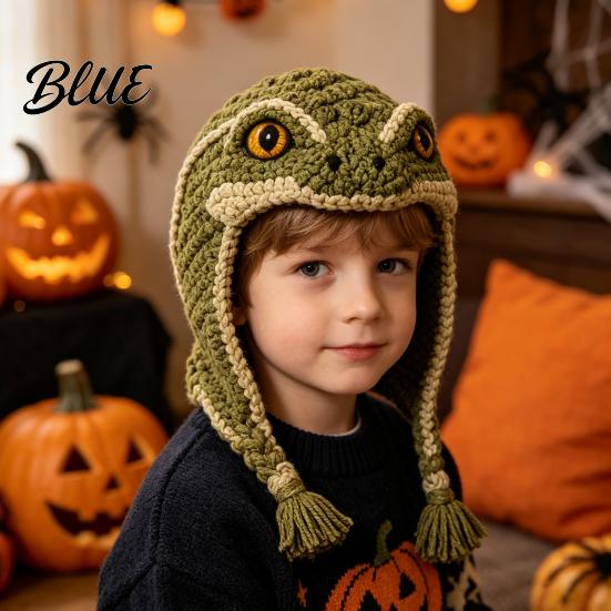 Animal Shaped Hat for Making DIY Earflap Crochet Kit Pattern Hood Soft Yarn Cute Craft