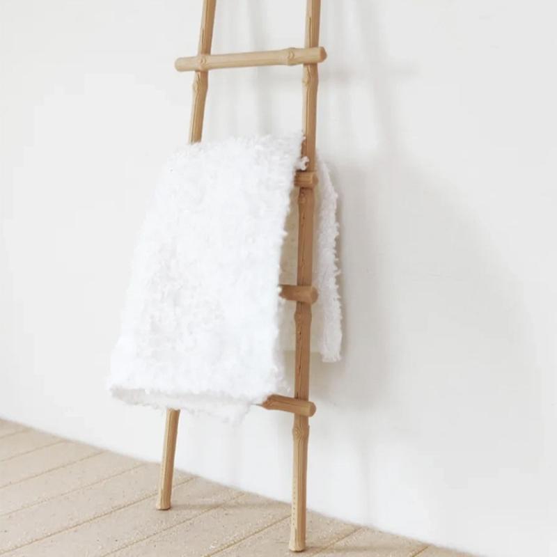 1 Piece Dollhouse 1:12 Scale Simulated Bamboo Ladder Model Micro Landscape Small Ornament Diy Home Decoration