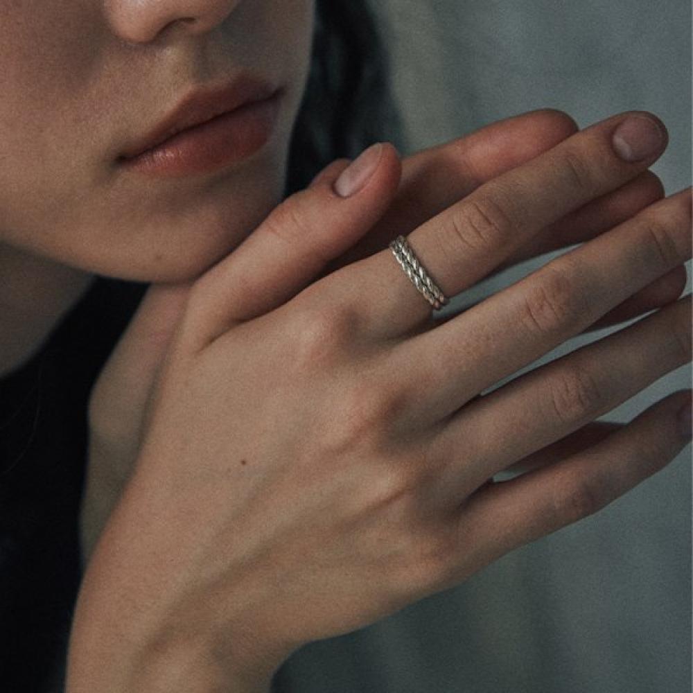 Verte 925 Silver Bout Ring cinq.Silver.212