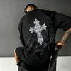 Classic Gothic Style T-Shirt Y2K, Printed, Oversized, Round Neck, Cotton, Harajuku, Summer 2026, for Men and Women