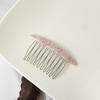 Acetate Coffee Bow Insert Combs Clips Women Hair Styling Hairpins Women Multi-tooth Bangs Broken Hair Comb Clip Girls Gifts Headwear