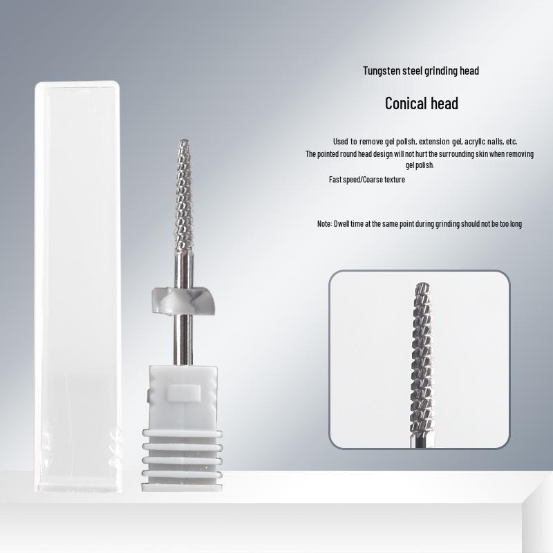 Nail Art Tungsten Steel Drill Bit for Cuticle Removal & Pre-treatment Gel Polish